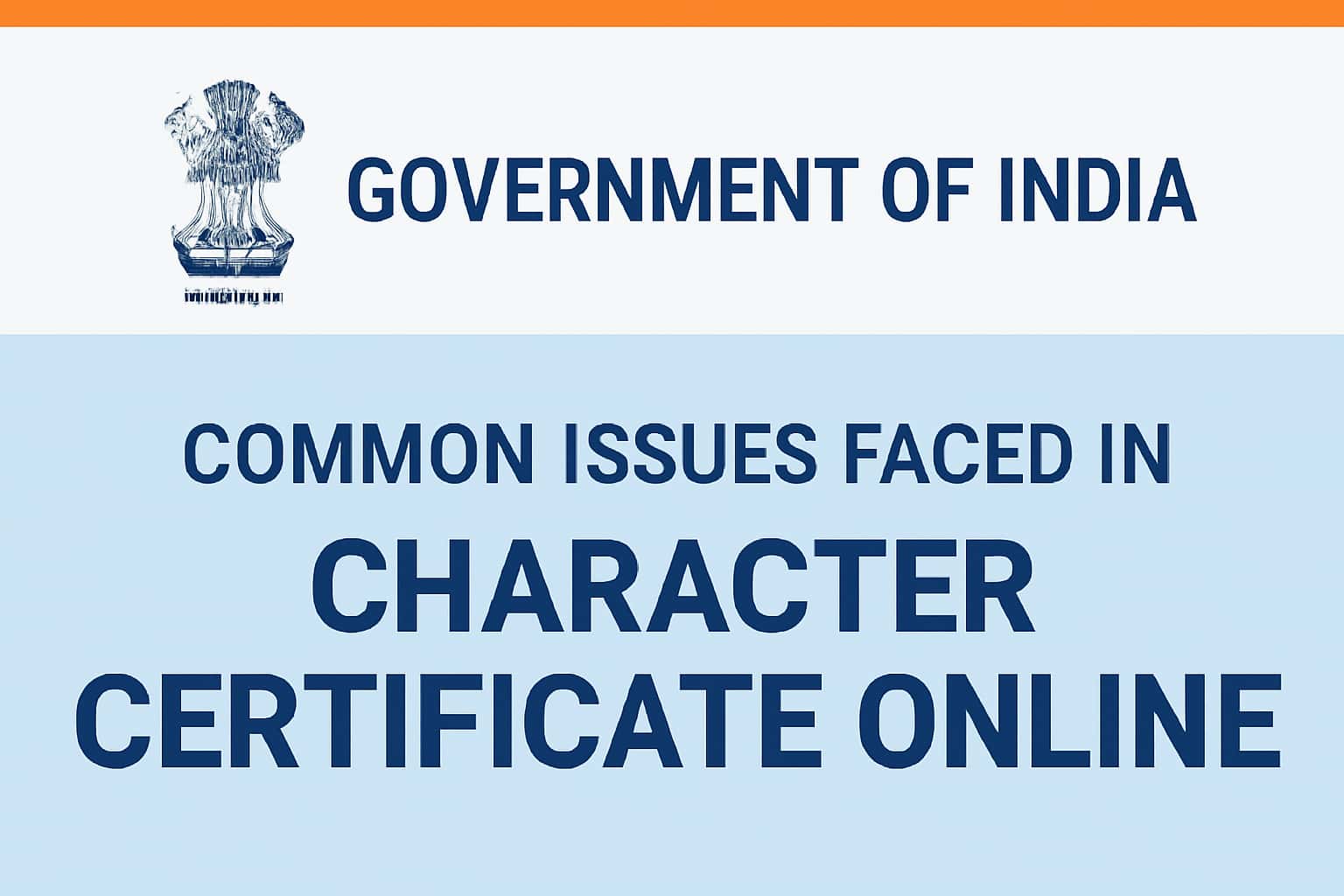 Common Issues faced in Character Certificate Online