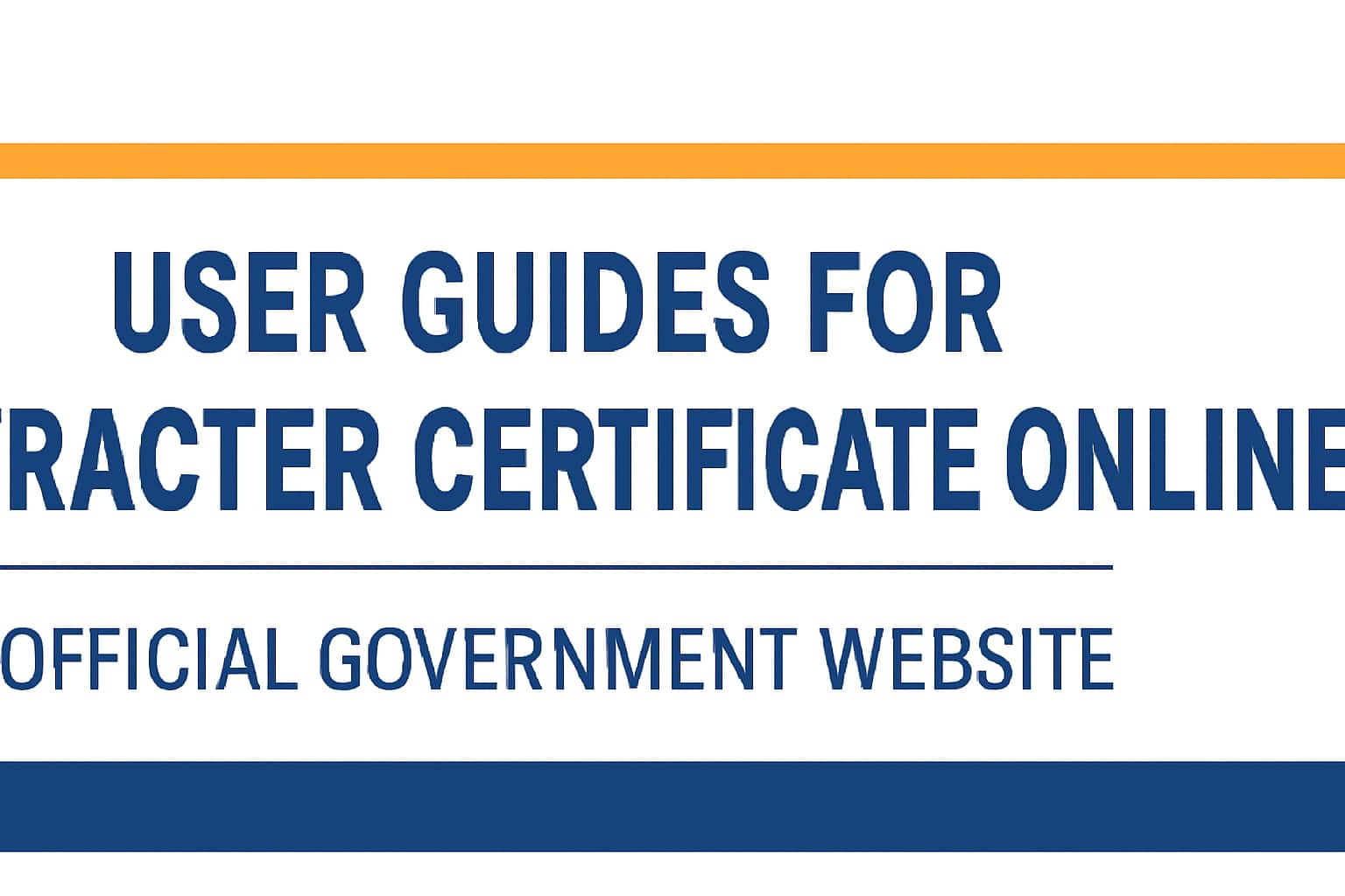 User Guides for Character Certificate Online
